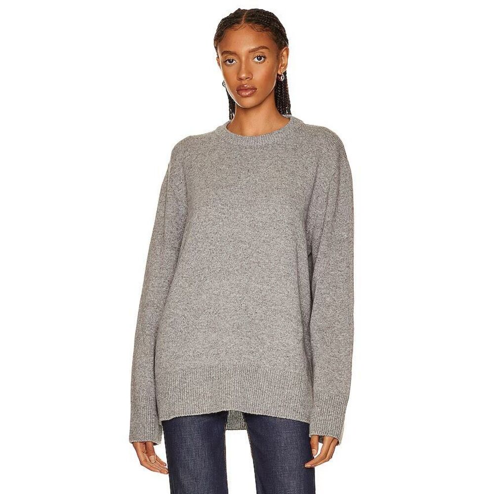 RE/DONE Redone 90’s Oversize Crewneck Gray Wool Blend Relaxed Sweater Size XS